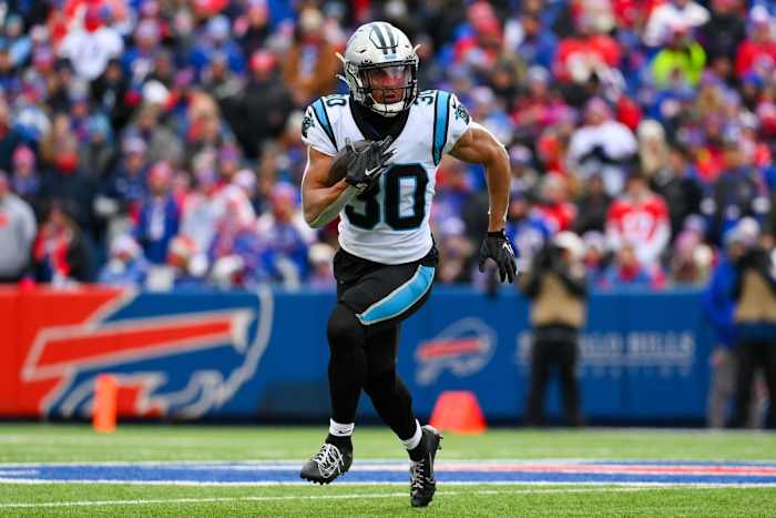 Carolina Panthers running back Chuba Hubbard (30). Mandatory Credit: Rich Barnes-USA TODAY Sports